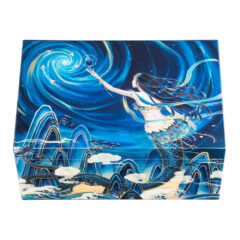 Chinese Myth – “Nuwa Mending the Heavens.” 75ct Luxury Desktop Humidor