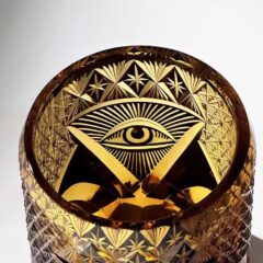 All-seeing eyes Hand-engraved Crystal Whisky Glass