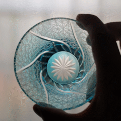 Ocean's Heart Hand-engraved Crystal Whisky Glass