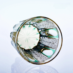 Striped Hand-engraved Crystal Whisky Glass