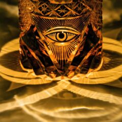 All-seeing eyes Hand-engraved Crystal Whisky Glass