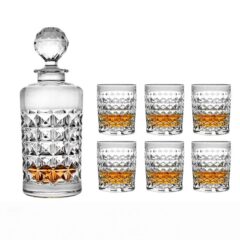 Whisky Decanter Set of bottle plus 6 glasses