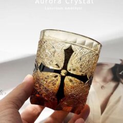 Cross-Heart Hand-engraved Crystal Whisky Glass