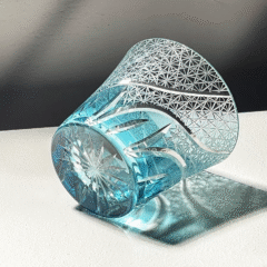 Ocean's Heart Hand-engraved Crystal Whisky Glass