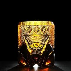 All-seeing eyes Hand-engraved Crystal Whisky Glass