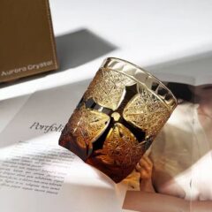 Cross-Heart Hand-engraved Crystal Whisky Glass