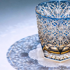Sparkle Daisy Hand-engraved Crystal Whisky Glass